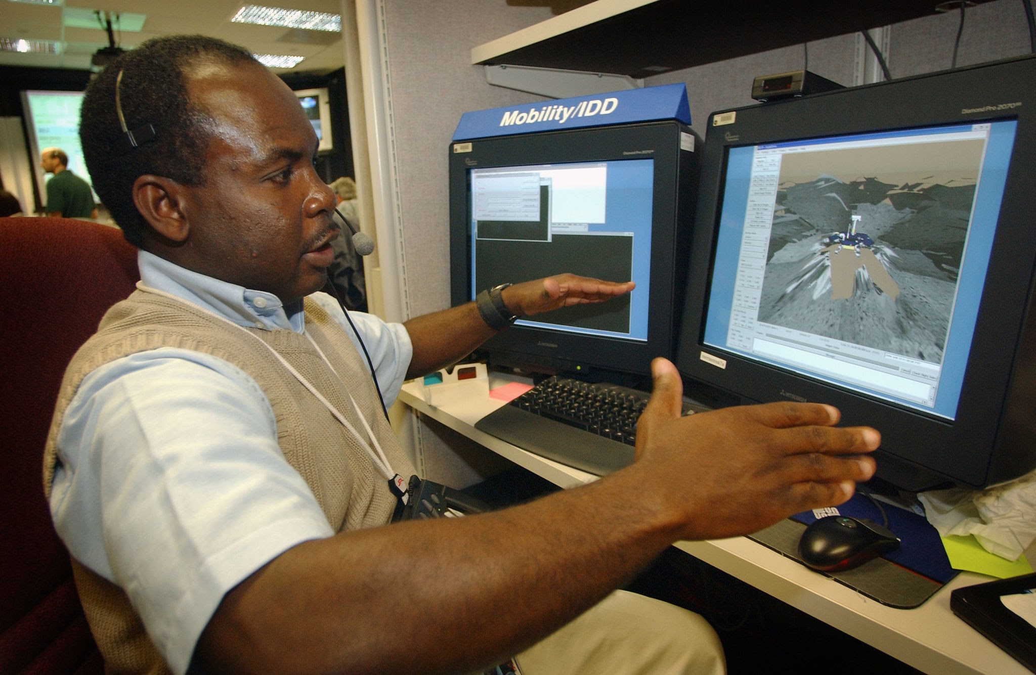 Ashitey Trebi-Ollennu at NASA JPL Mars mission control