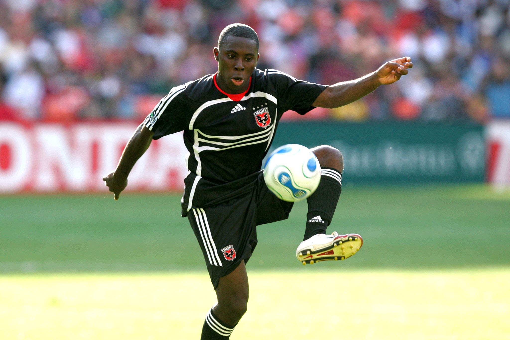Freddy Adu playing for D.C. United