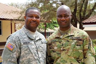 Sgt. Solomon Mensah and Lt. Frank Goka, U.S. Army